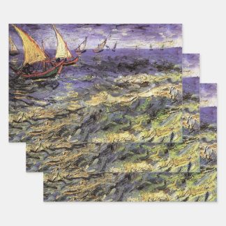 Seascape at Saintes Maries by Vincent van Gogh Wrapping Paper Sheet