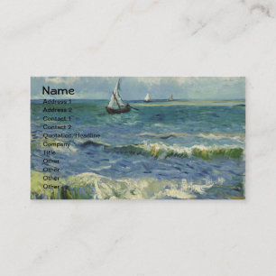 Seascape at Saintes-Maries (F415)Van Gogh Fine Art Business Card