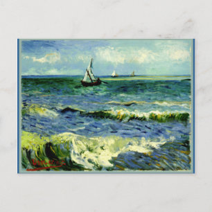 Seascape at Saintes-Maries, painting by Van Gogh Postcard