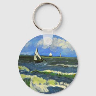 Seascape at Saintes-Maries, Van Gogh Key Ring
