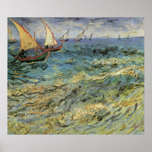 Seascape at Saintes-Maries - Van Gogh Poster