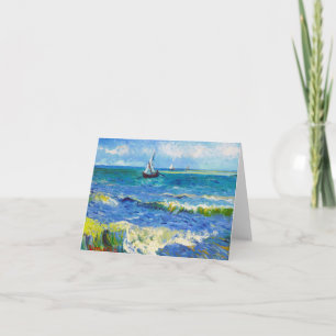 Seascape at Saintes-Maries Vincent Van Gogh Card