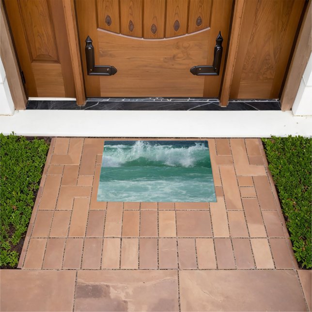Seascape Beach Seaside Sea Waves Modern Template Doormat (Outdoor)