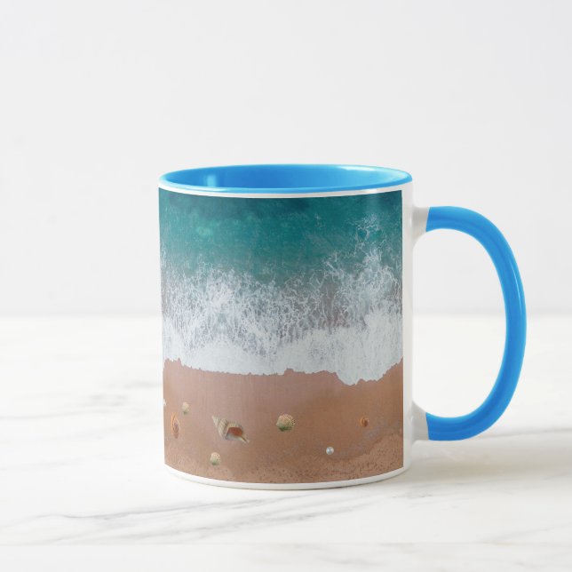 SEASCAPE BEACH SHELLS SUMMER VACATION  MUG (Right)