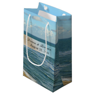 Seascape Beach Wedding Blue Ocean Small Gift Bag