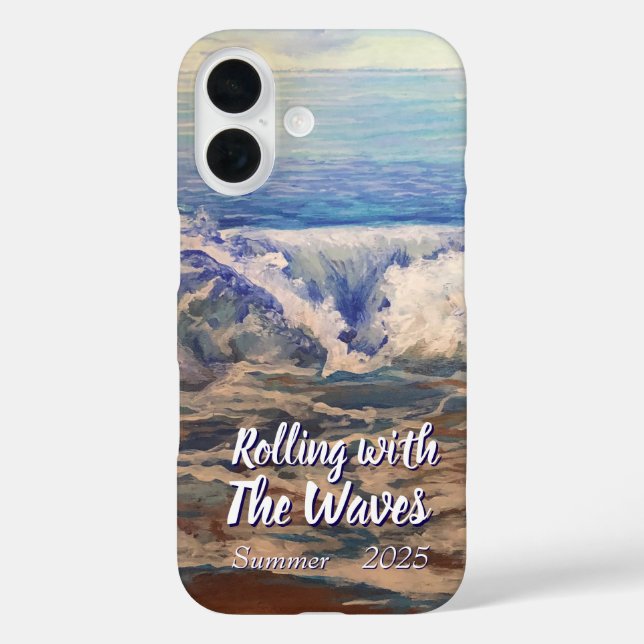 Seascape  Blue Waves NATURE Personalise Case-Mate iPhone Case (Back)