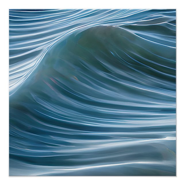 Seascape Calm Waves 46 Poster (Front)