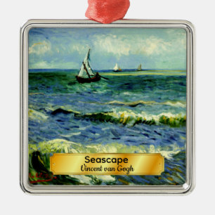 Seascape, fine art painting by Van Gogh Ornament