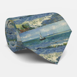 Seascape Les Saintes-Maries-de-la-Mer by Van Gogh Tie