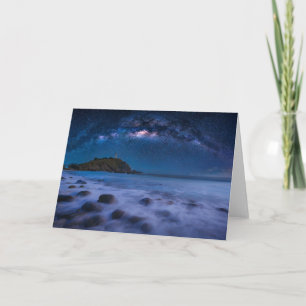Seascape Lighthouse Milky Way Lanta Island Krabi Card