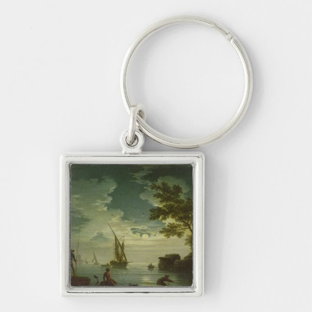 Seascape, Moonlight, 1772 Key Ring (Front)