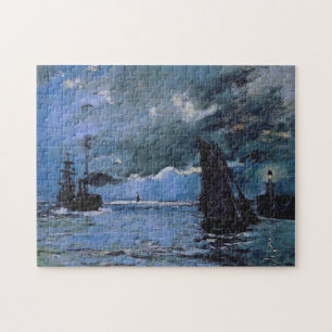 Seascape, Night Effect Monet Fine Art Jigsaw Puzzle