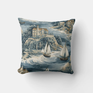 Seascape Pattern 1 Throw Pillow