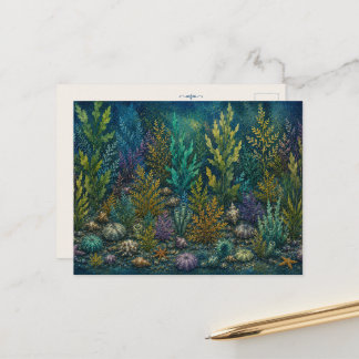 Seascape Reef Watercolour Ocean Inspired Post Card