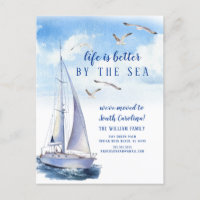 Seascape Sailboat Moving Announcement