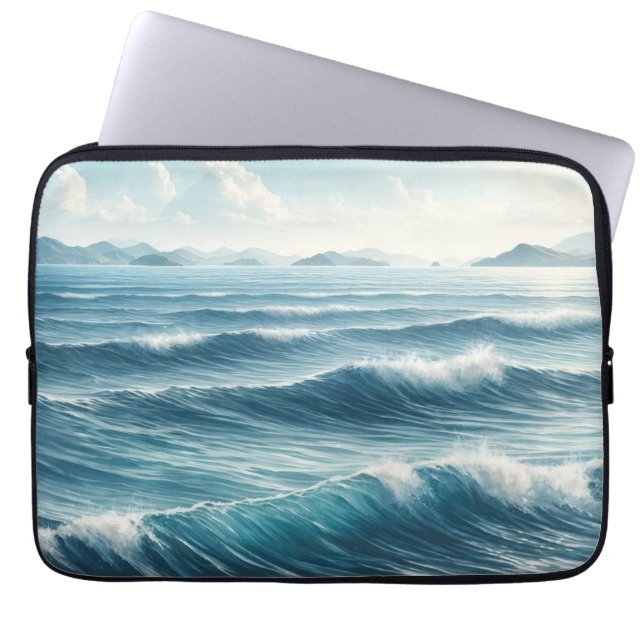 Seascape Serenity Laptop Sleeve (Front)