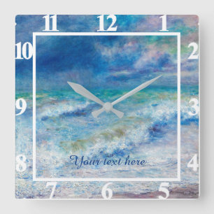 Seascape Square Wall Clock