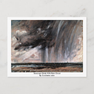 Seascape Study With Rain Cloud By Constable John Postcard