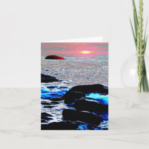 Seascape sunset..... card