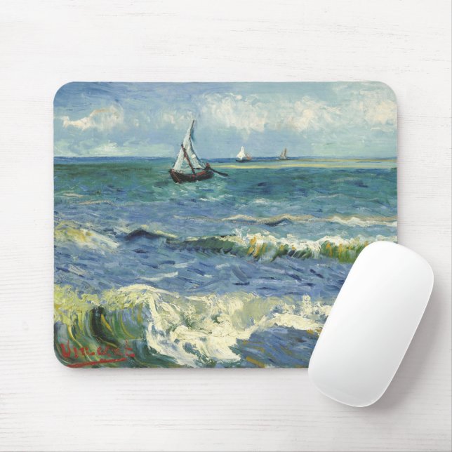 Seascape | Vincent van Gogh Mouse Pad (With Mouse)