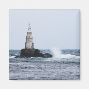 Seascape with lighthouse magnet