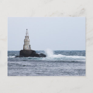 Seascape with lighthouse postcard