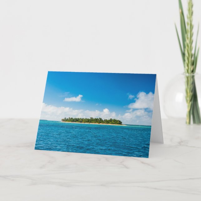 Seascape With Little Island Card (Front)