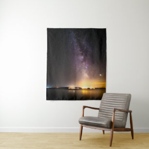 Seascape with milky way tapestry