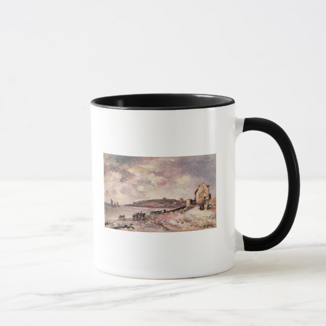 Seascape with ponies on the beach mug (Right)