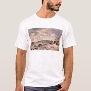 Seascape with ponies on the beach T-Shirt