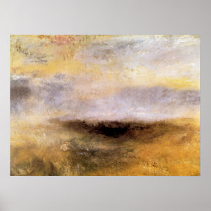 Seascape with storm by Joseph Mallord Turner Poster