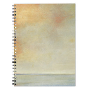 Seascape with Tranquil Orange Sunset Notebook