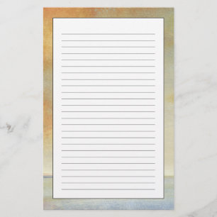 Seascape with Tranquil Orange Sunset Stationery