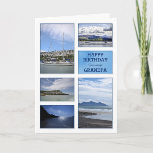Seascapes birthday card for Grandpa