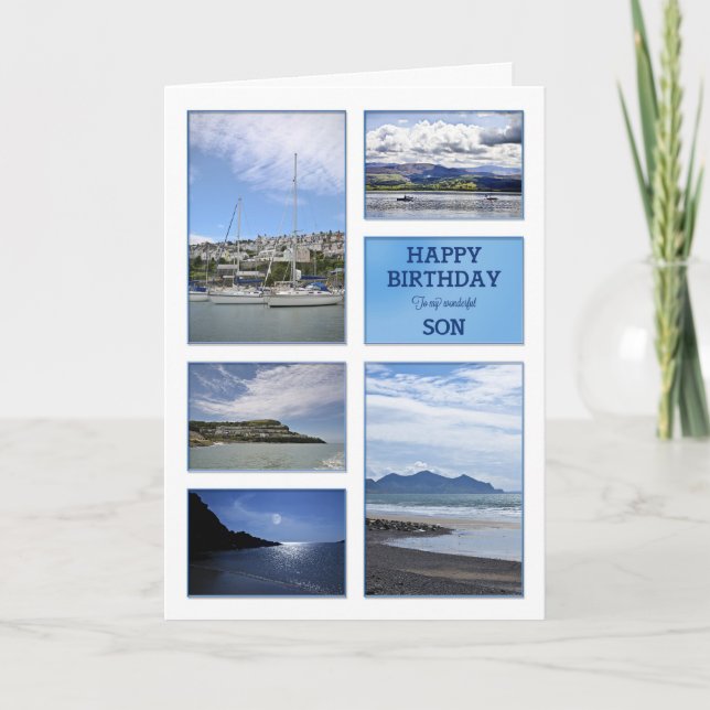 Seascapes birthday card for son (Front)