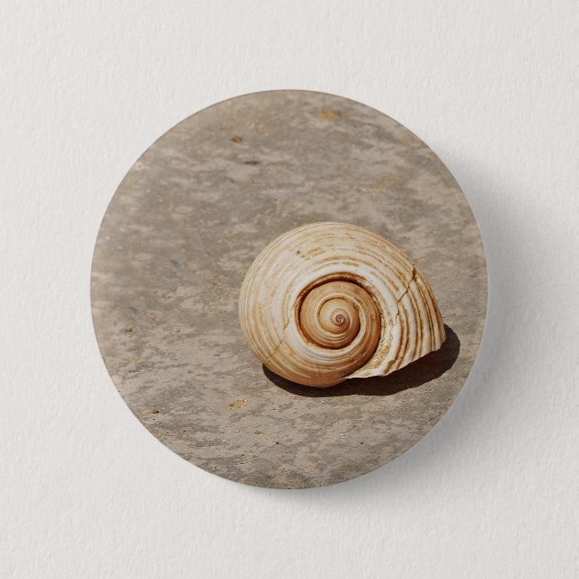 SeaShell 6 Cm Round Badge (Front)