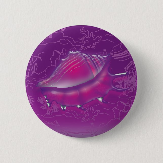 Seashell 6 Cm Round Badge (Front)