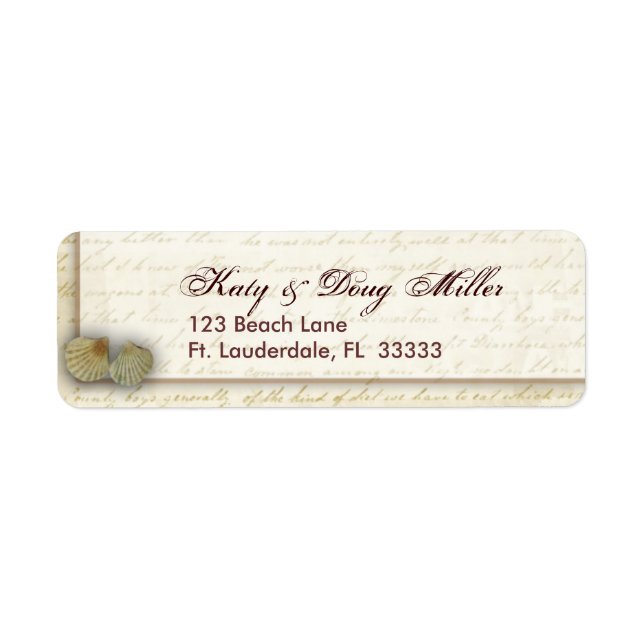 Seashell address labels (Front)