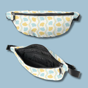 Seashell and beach waves Summer Bum Bags