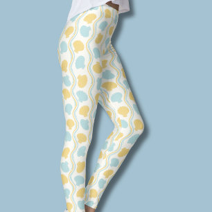 Seashell and beach waves Summer Leggings