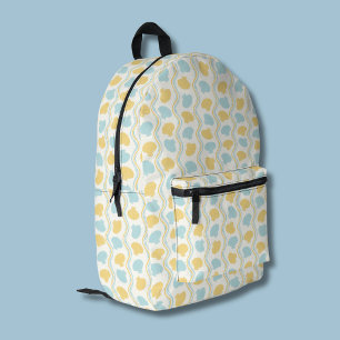 Seashell and beach waves Summer Printed Backpack