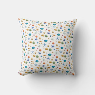 Seashell and Starfish Beach Cushion