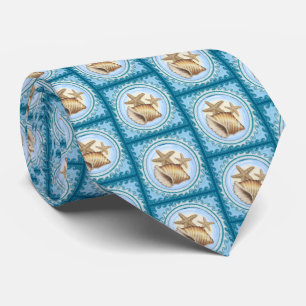 Seashell and Starfish Tie
