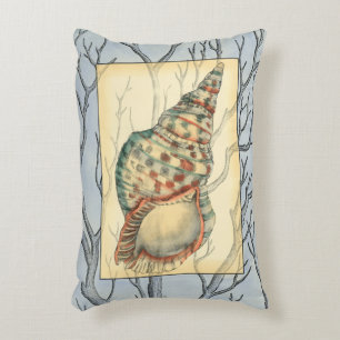 Seashell and Tree Branches Decorative Cushion