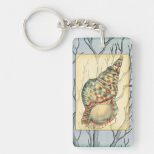 Seashell and Tree Branches Key Ring