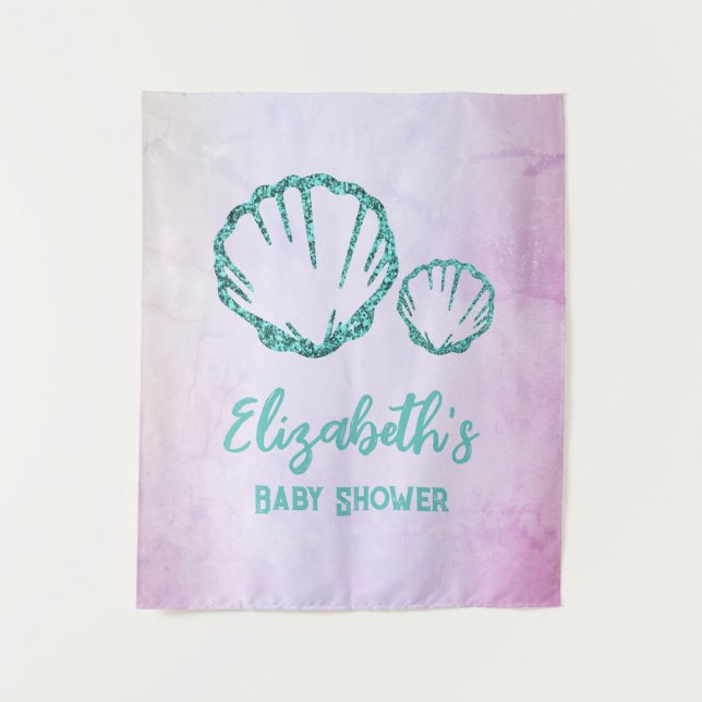Seashell Baby Shower Tapestry (Front)
