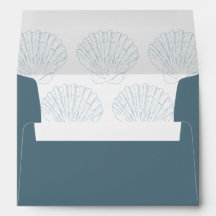 Seashell Beach Coastal Blue Nautical Wedding