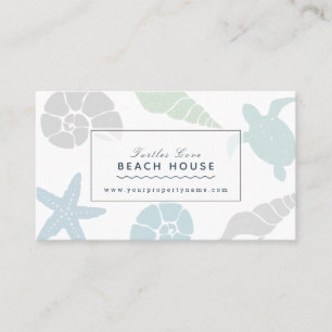 Seashell Beach House Cottage B&B Rentals Business Card