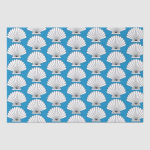 Seashell Beach Ocean Blue Tissue Paper