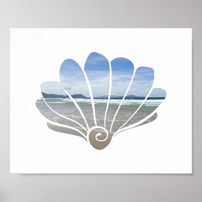Seashell Beach Photo Art Print (Front)